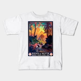 Oasis in Nefta, Tunisia, North Africa 1925 Tourism Poster Kids T-Shirt